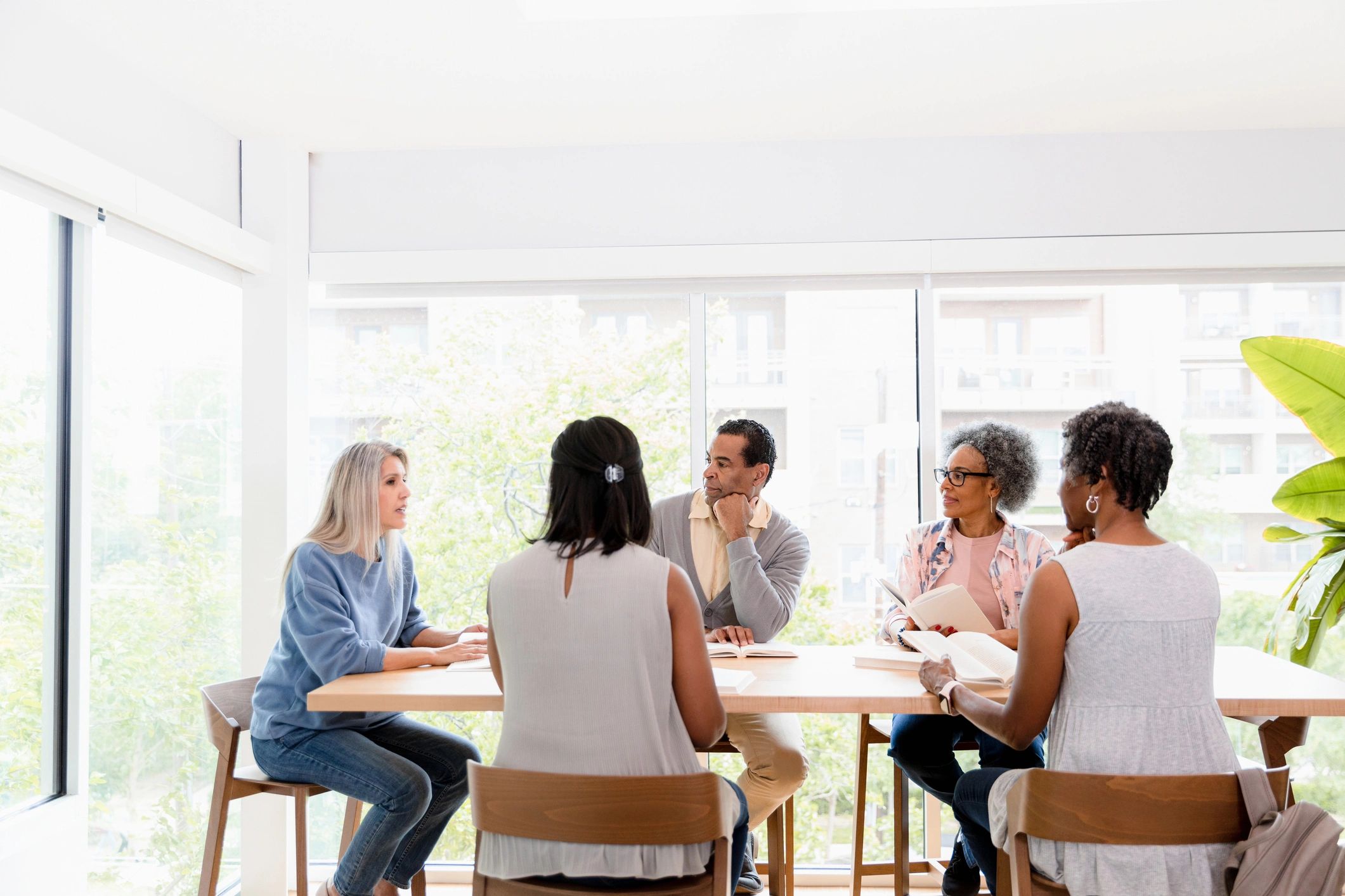 Community member participating in a local discussion group